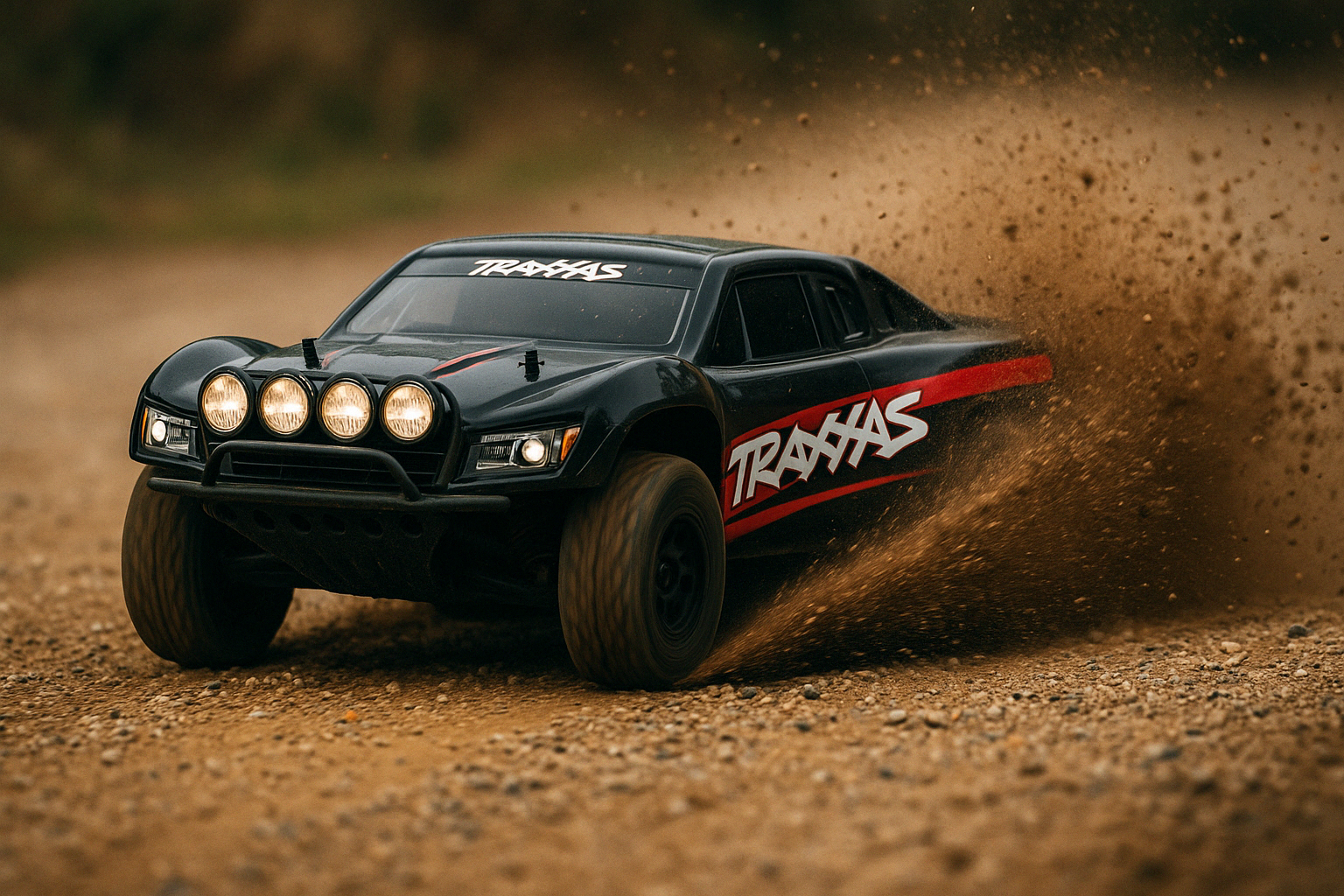 Traxxas Slash RC-bil på ställ